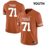 Texas Longhorns Youth #71 Logan Parr Authentic Orange NIL 2022 College Football Jersey TLU38P2J
